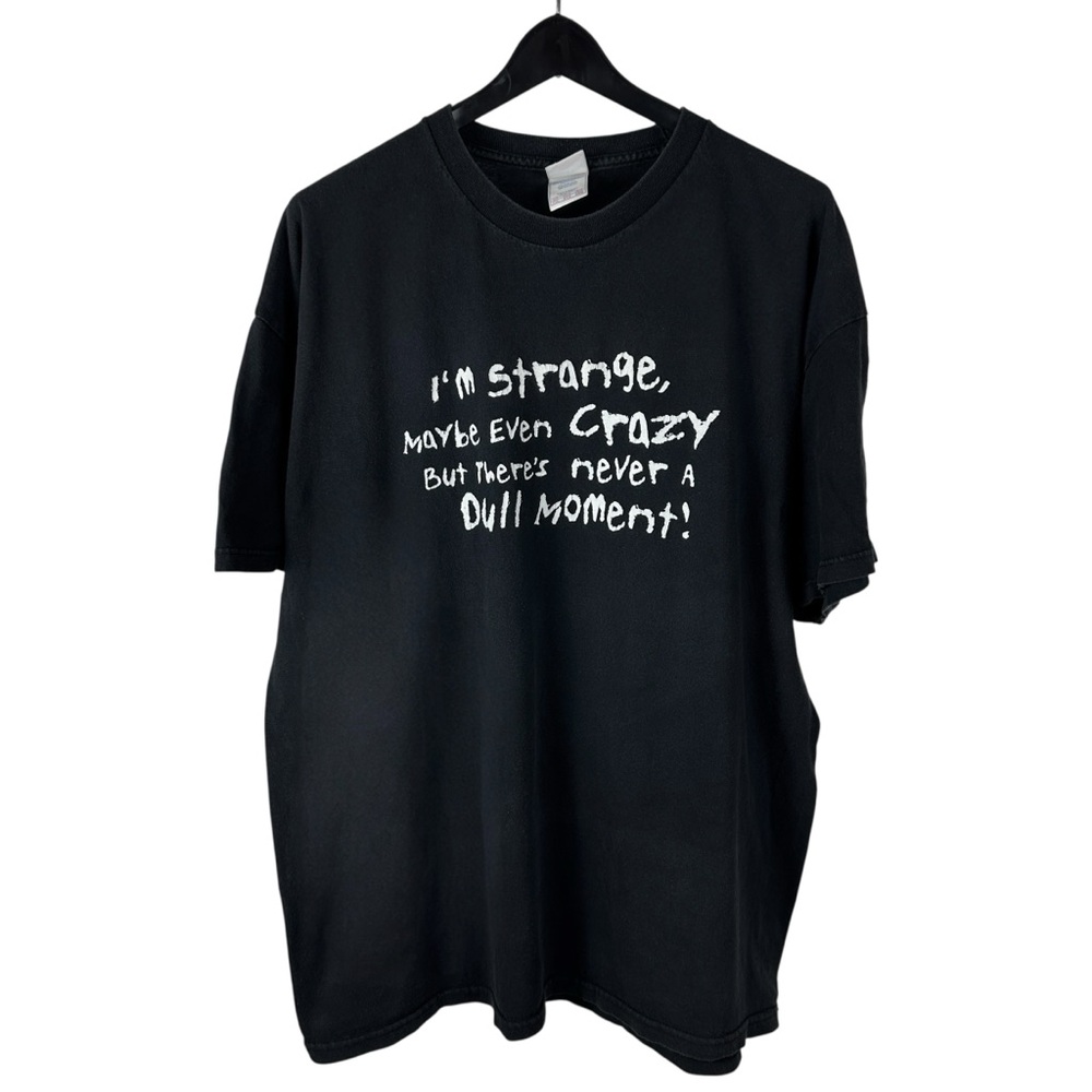 Vintage 90s Im Strange Maybe Even Crazy Comedy Novelty Funny Shirt Size 2XL